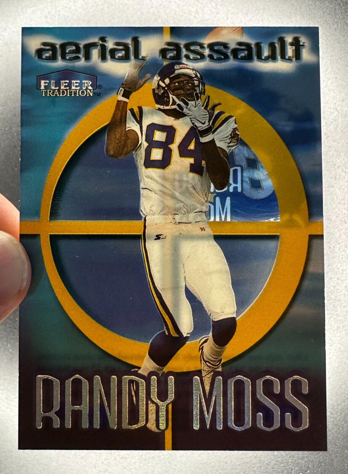 Randy Moss #12 of 15 AA Football Cards 1999 Fleer Aerial Assault