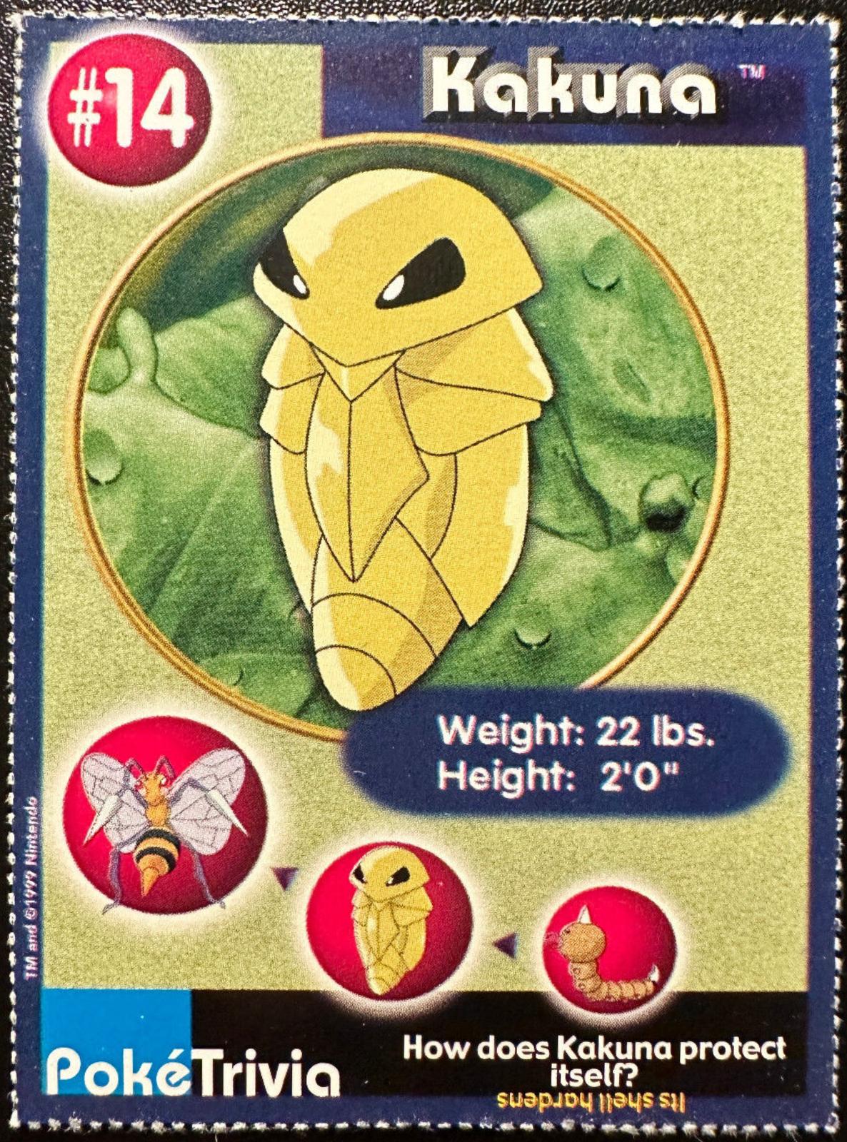 Kakuna #14 Pokemon Burger King