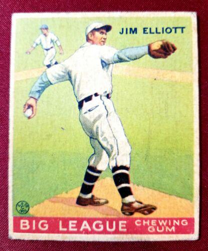 Jim Elliott #6 Baseball Cards 1934 World Wide Gum