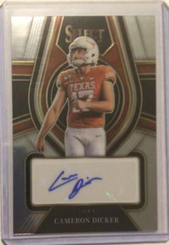 Cameron Dicker #RS-CDI Football Cards 2022 Panini Select Draft Picks Rookie SIgnatures