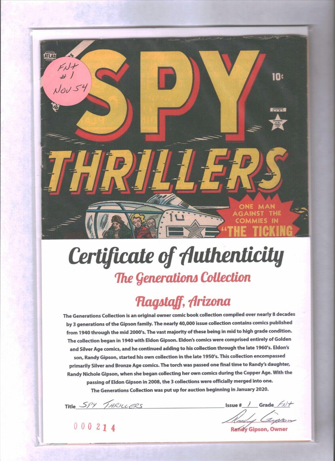 Spy Thrillers #1 (1954) Comic Books Spy Thrillers