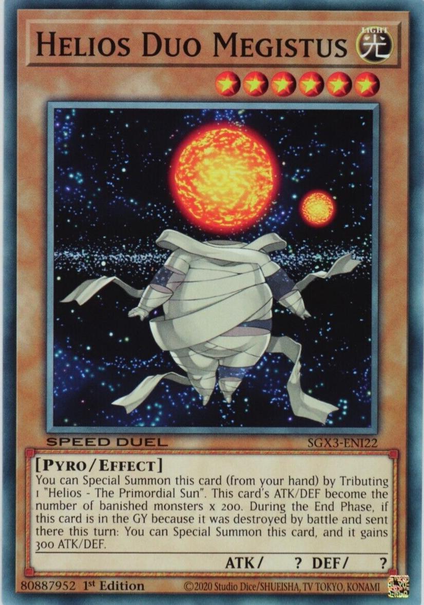 Helios Duo Megistus SGX3-ENI22 YuGiOh Speed Duel GX: Duelists of Shadows