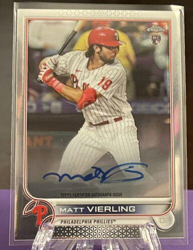 Matt Vierling #RA-MV Baseball Cards 2022 Topps Chrome Rookie Autographs