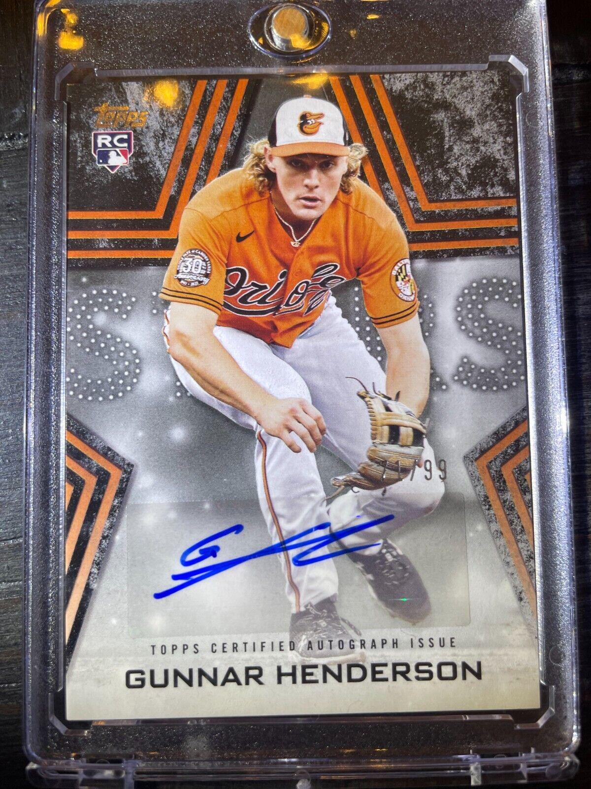 Gunnar Henderson #BSA-GHE Baseball Cards 2023 Topps Series 2 Stars Autographs