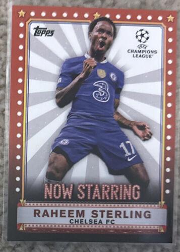 Raheem Sterling #NS-3 Soccer Cards 2022 Topps UEFA Club Competitions Now Starring