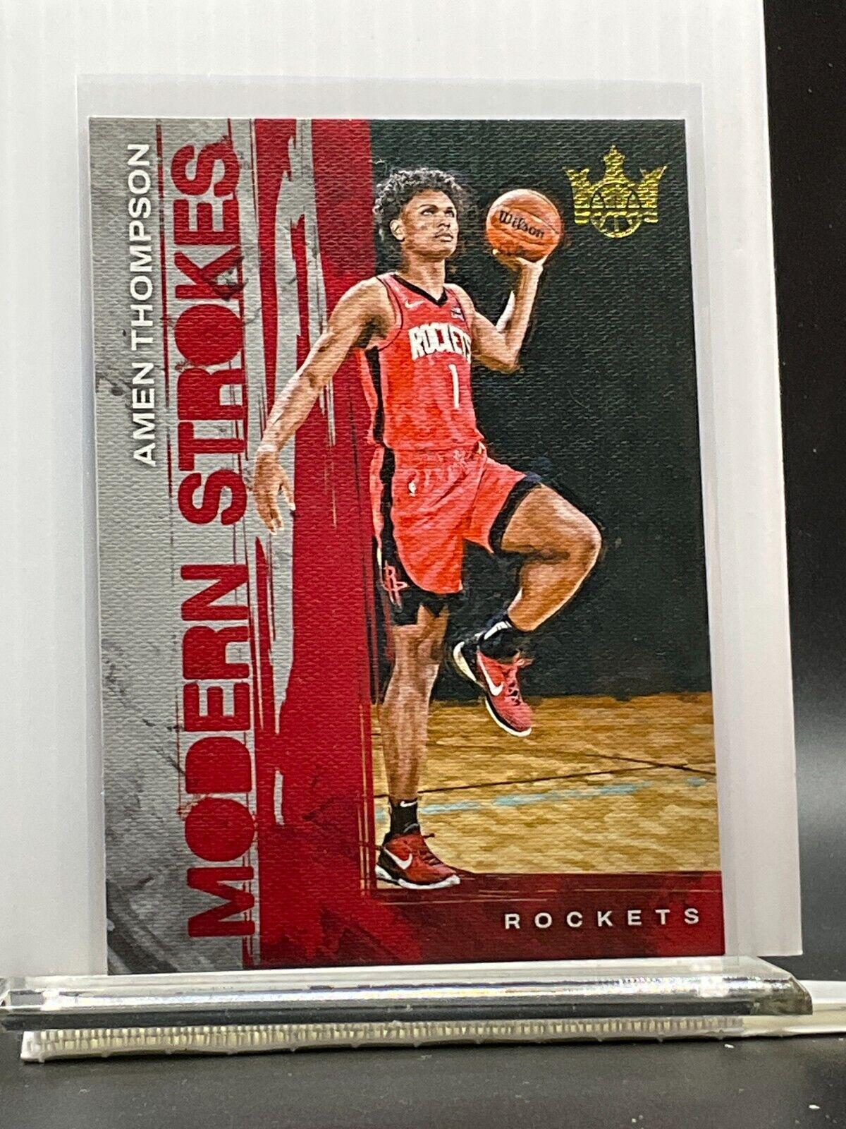 Amen Thompson #11 Basketball Cards 2023 Panini Court Kings Modern Strokes