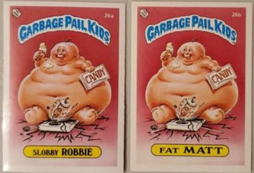Fat MATT #26b Garbage Pail Kids 1985 Mini