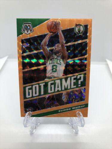 Kemba Walker Orange Fluorescent #4 Basketball Cards 2019 Panini Mosaic Got Game