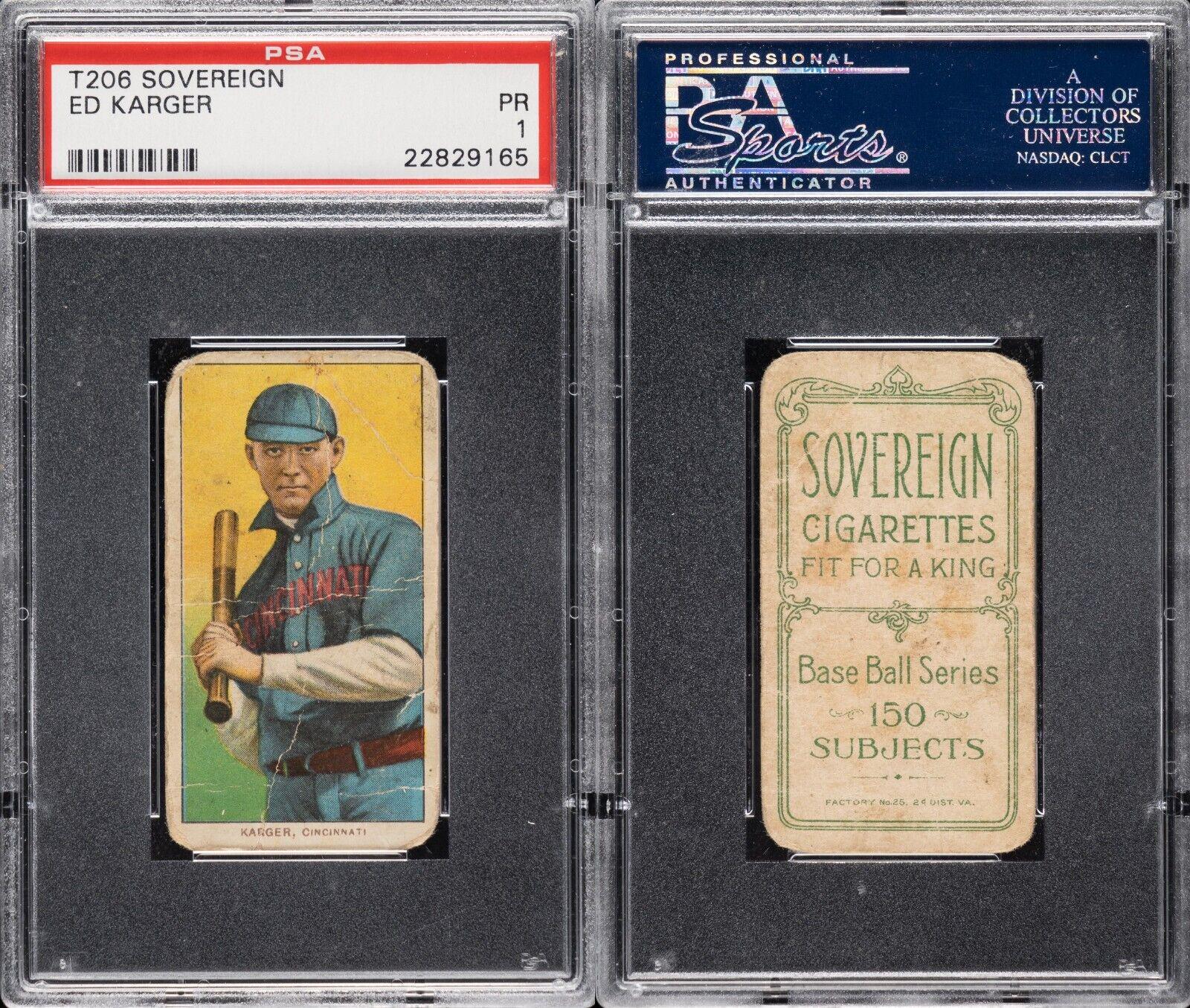 Ed Karger #NNO Baseball Cards 1909 T206 Sovereign 150