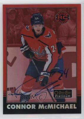 Connor McMichael #R-98 Hockey Cards 2021 O-Pee-Chee Platinum 2020 Update Retro Red Rainbow Autograph