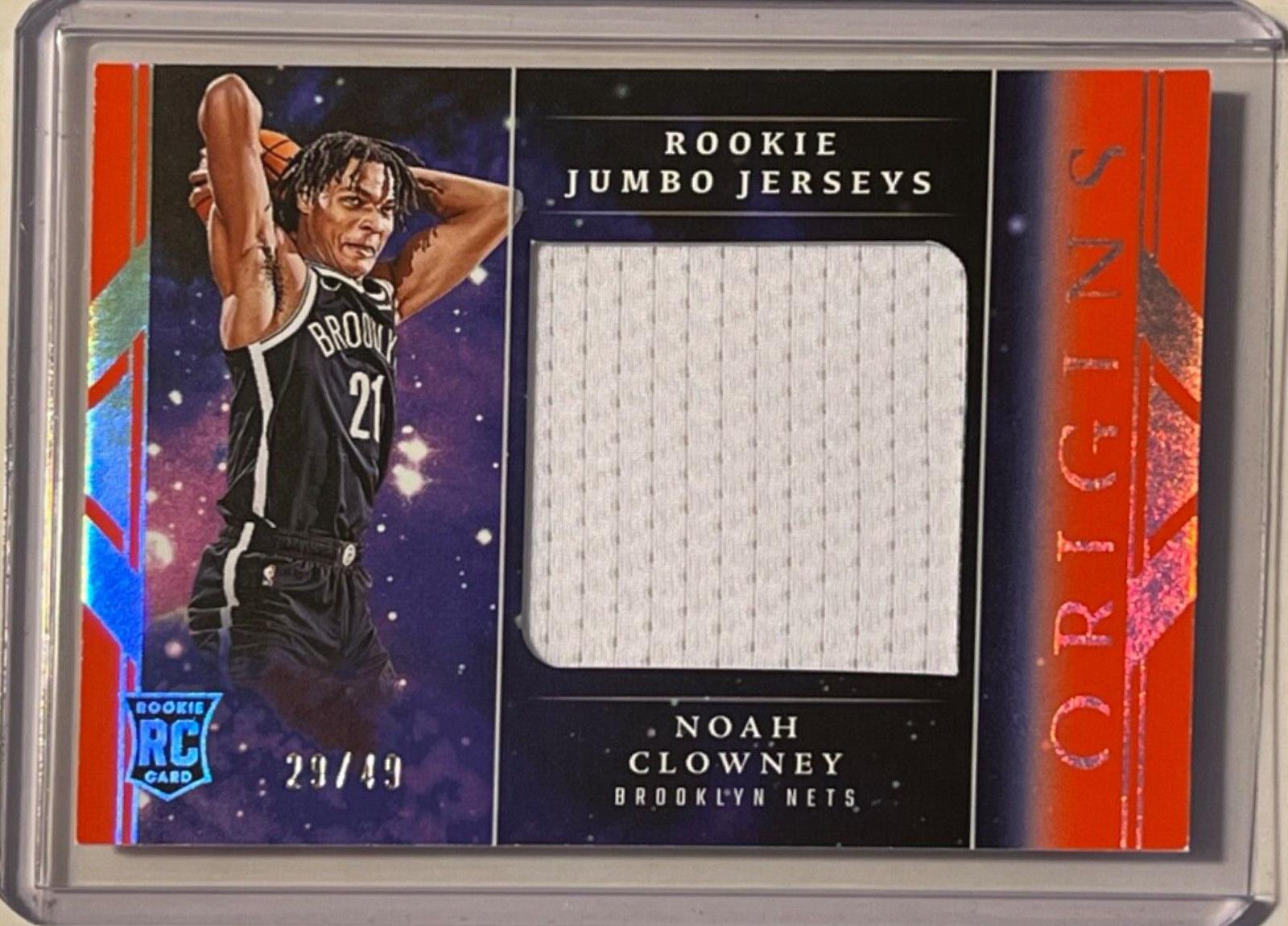 Noah Clowney #RJJ-CLO Basketball Cards 2023 Panini Origins Rookie Jumbo Jersey