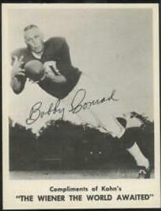 Bobby Joe Conrad Football Cards 1963 Kahn's Wieners