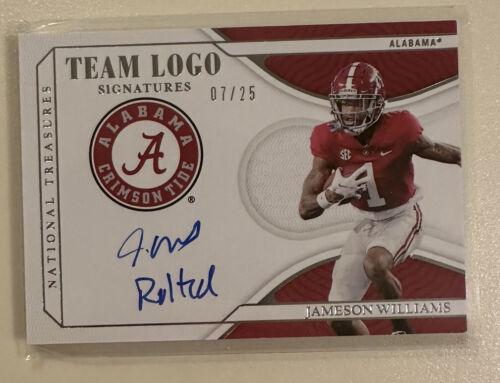Jameson Williams #TL-JWI Football Cards 2022 Panini National Treasures Collegiate Team Logo Signatures
