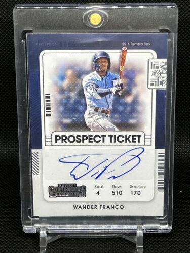Wander Franco Prospect Ticket On-Card Auto #PT-WF Baseball Cards 2021 Panini Contenders Prospect Ticket