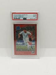 Jadon Sancho [Optic Red Velocity] #189 Soccer Cards 2018 Panini Donruss Prices