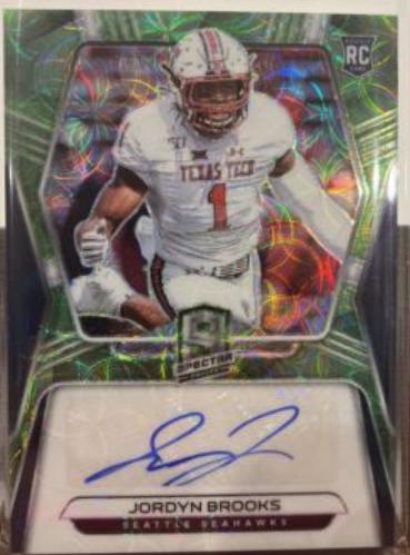 Jordyn Brooks #4 Football Cards 2020 Panini Spectra Rookie Autographs