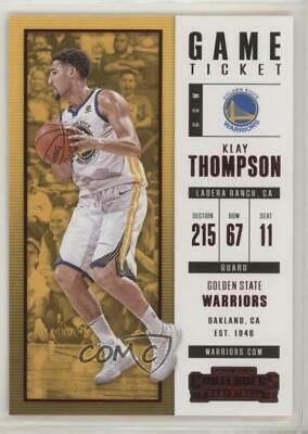 Klay Thompson Game Ticket #37 Basketball Cards 2017 Panini Contenders