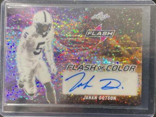 Jahan Dotson #FC-JD1 Football Cards 2022 Leaf Flash of Color Autographs