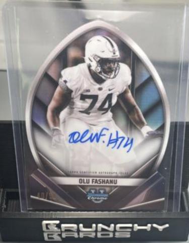 Olu Fashanu #FOFA-OF Football Cards 2023 Bowman Chrome University Future of Autographs