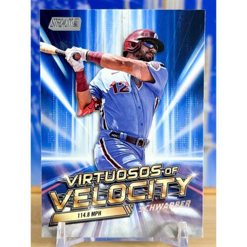 Kyle Schwarber #VV-15 Baseball Cards 2023 Stadium Club Virtuosos of Velocity