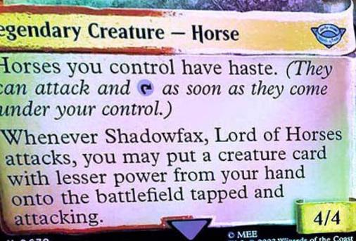 Shadowfax, Lord of Horses #678 Magic Lord of the Rings