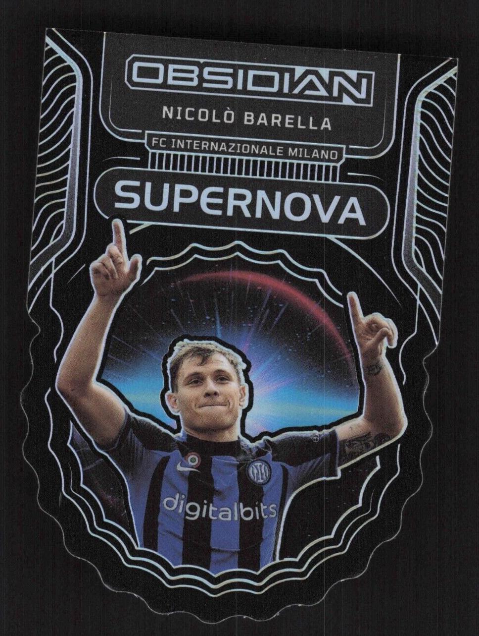 Nicolo Barella #6 Soccer Cards 2022 Panini Obsidian Supernova