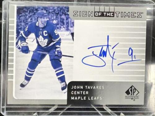 John Tavares #SOTT-JT Hockey Cards 2021 SP Authentic Sign of the Times Autographs