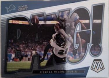 D'Andre Swift #B-15 Football Cards 2022 Panini Mosaic Bang