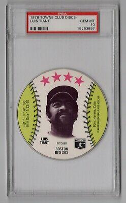 Luis Tiant Baseball Cards 1976 Towne Club Disc