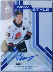 Ryder Korczak [Autograph Jersey] #NS-RK Hockey Cards 2021 SP Game Used CHL New Style Prices