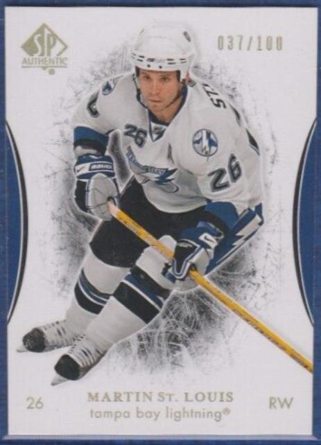 Martin St. Louis #29 Hockey Cards 2007 SP Authentic