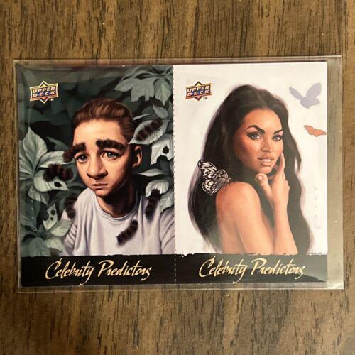 Megan Fox, Shia LaBeouf #CP-5, CP-6 Baseball Cards 2010 Upper Deck Celebrity Predictors