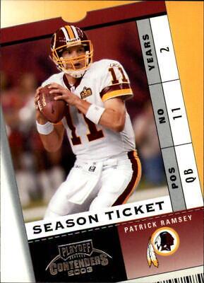 Patrick Ramsey #10 Football Cards 2003 Playoff Contenders