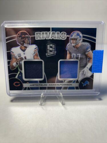 Justin Fields / Aidan Hutchinson #7 Football Cards 2023 Panini Spectra Rivals