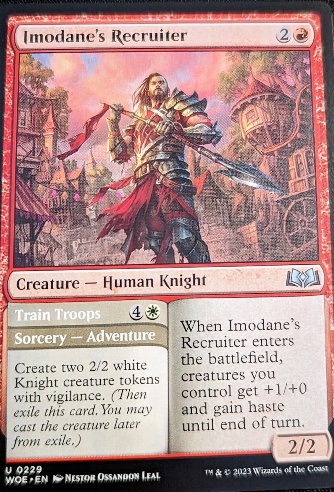 Imodane's Recruiter // Train Troops #229 Magic Wilds of Eldraine