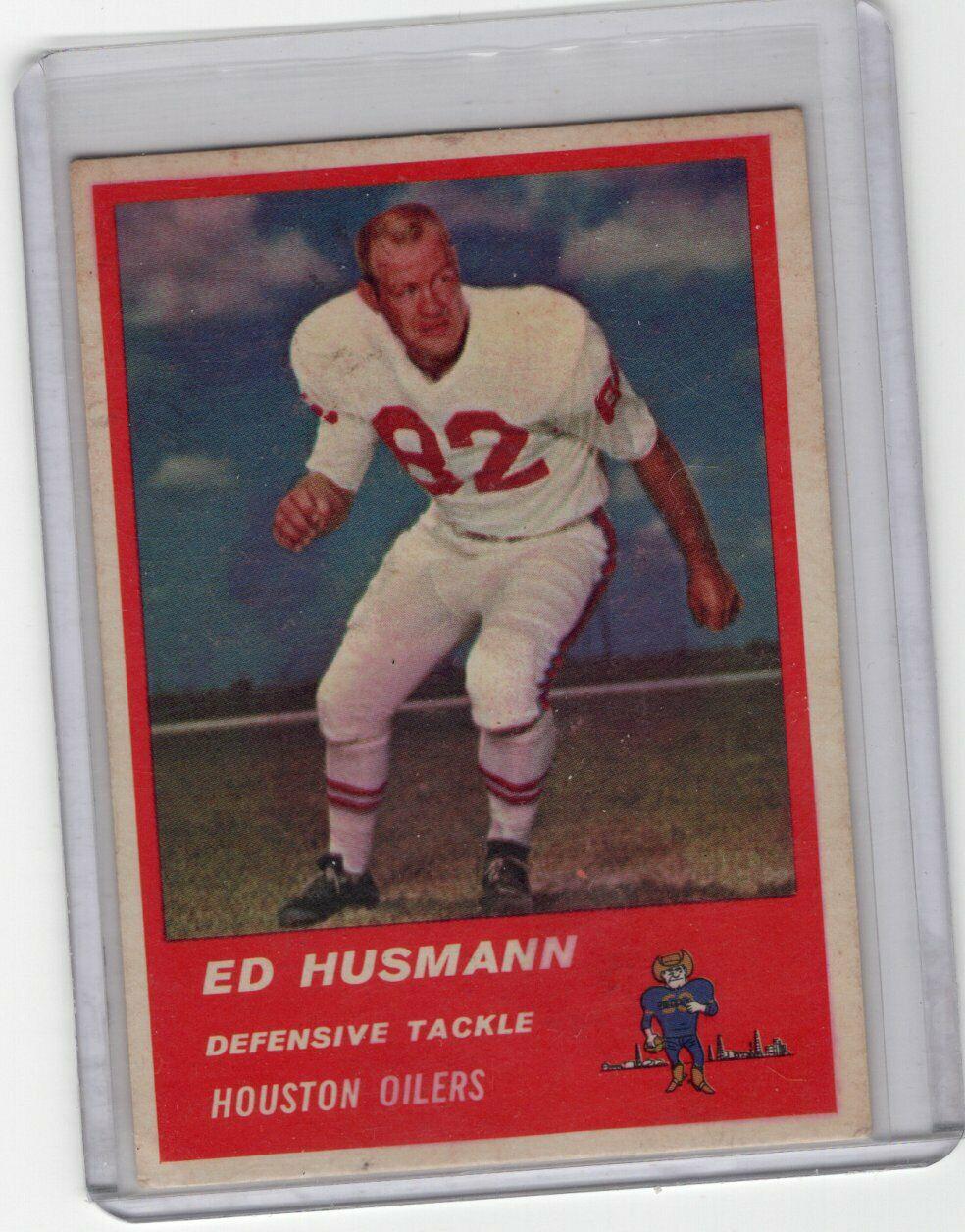 Ed Husmann #44 Football Cards 1963 Fleer