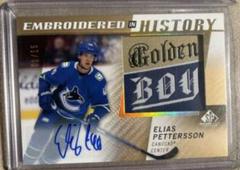 Elias Pettersson [Autograph] #18 Hockey Cards 2021 SP Game Used Embroidered in History Prices