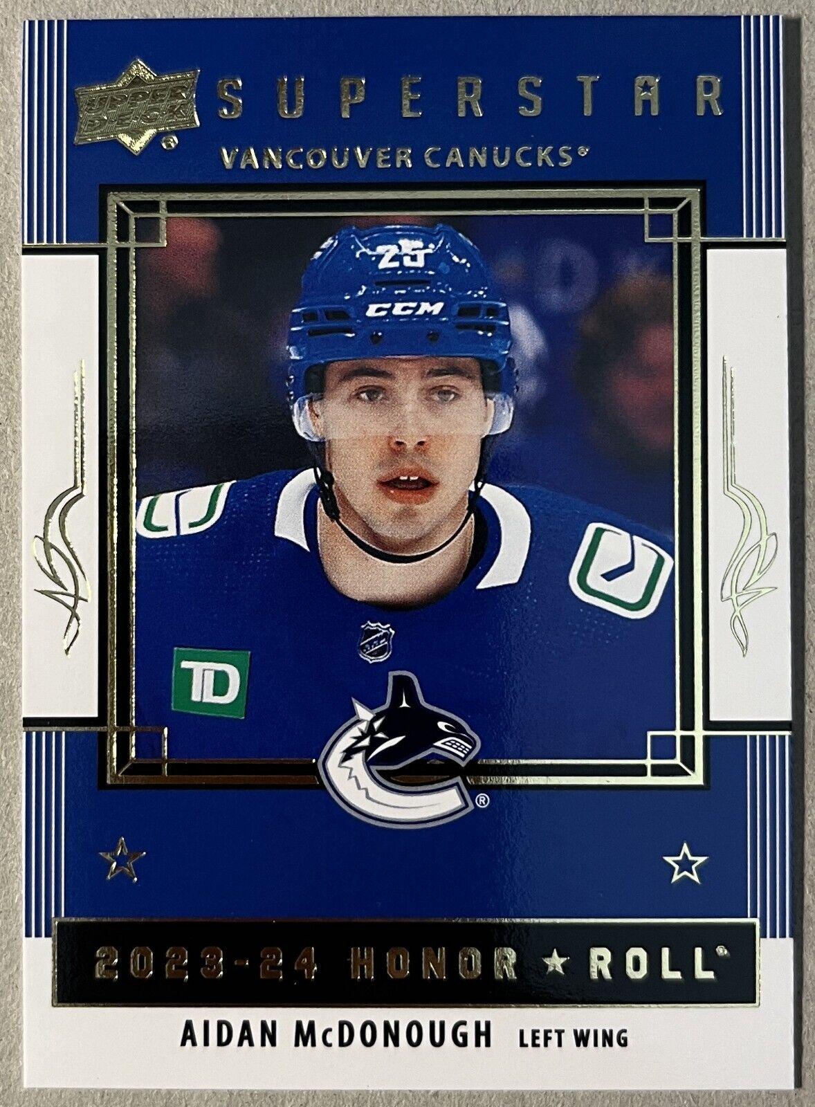 Aidan McDonough #HR53 Hockey Cards 2023 Upper Deck Honor Roll