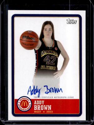 Addy Brown #CA-ABR Basketball Cards 2023 Topps Chrome McDonald's All American Autographs