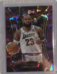 LeBron James [Cracked Ice Purple Prizm] #335 Basketball Cards 2023 Panini Select Prices
