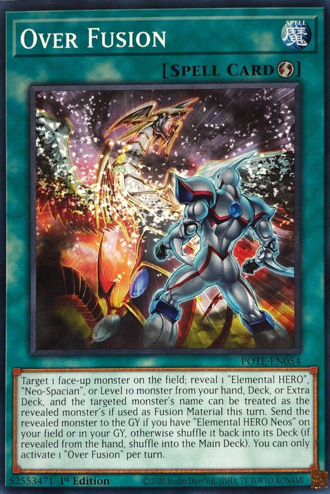 Over Fusion POTE-EN054 YuGiOh Power Of The Elements