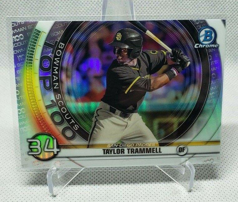 Taylor Trammell #BTP-34 Baseball Cards 2020 Bowman Chrome Scouts' Top 100