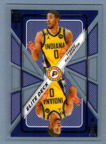 Tyrese Haliburton #8 Basketball Cards 2023 Donruss Elite Deck