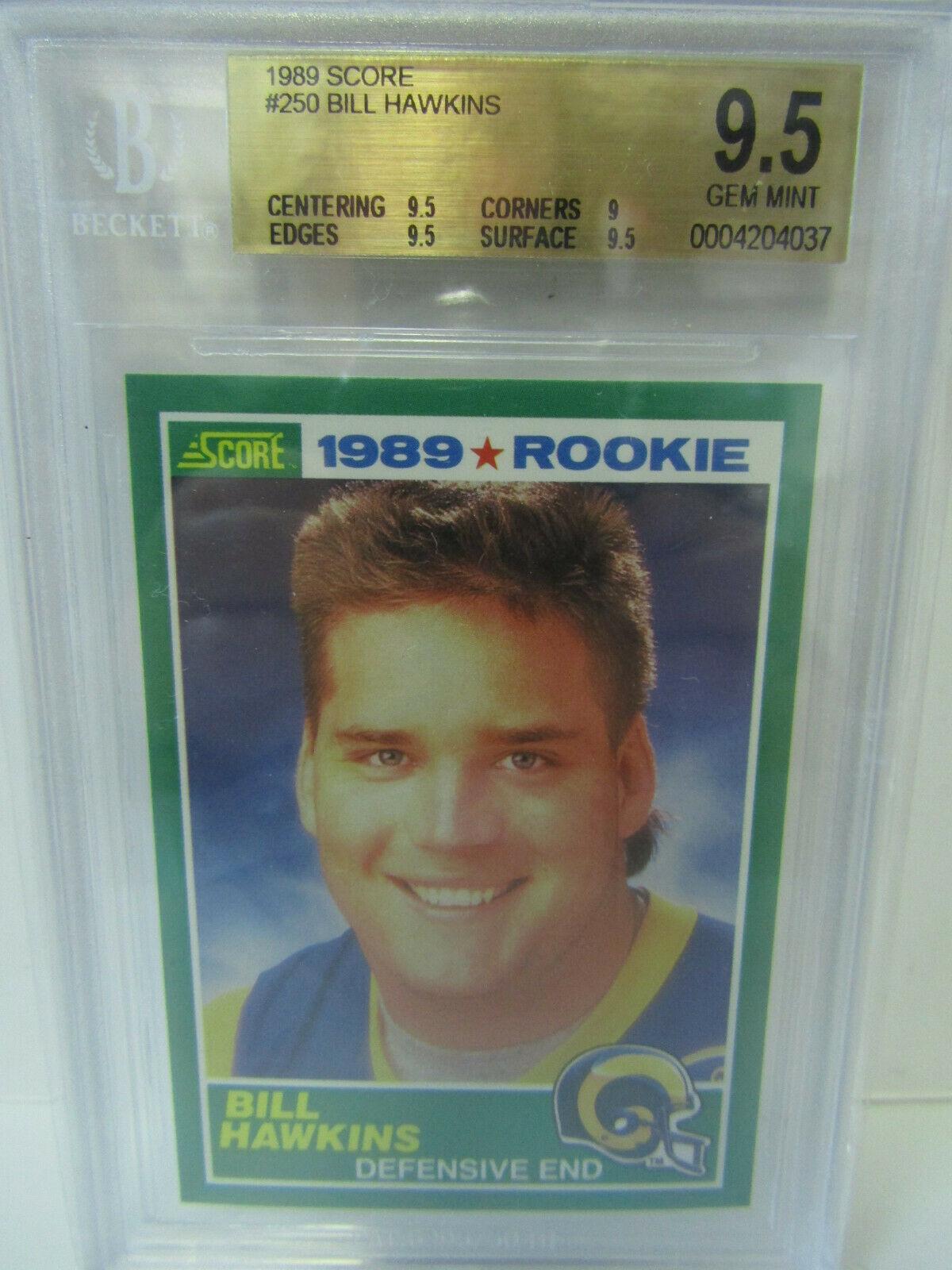 Bill Hawkins #250 Football Cards 1989 Panini Score