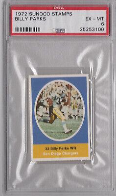 Billy Parks Football Cards 1972 Sunoco Stamps