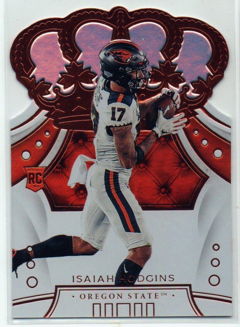 Isaiah Hodgins #69 Football Cards 2020 Panini Chronicles Draft Picks Crown Royale