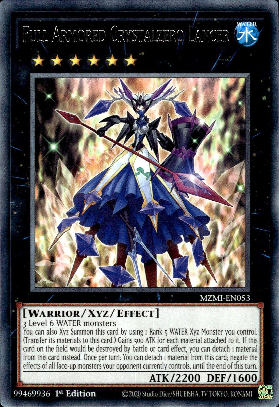Full Armored Crystalzero Lancer MZMI-EN053 YuGiOh Maze of Millennia