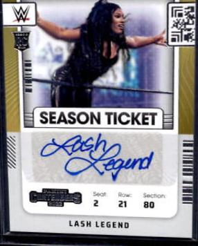 Lash Legend #RS-LLG Wrestling Cards 2022 Panini Chronicles WWE Contenders Rookie Season Ticket Autograph