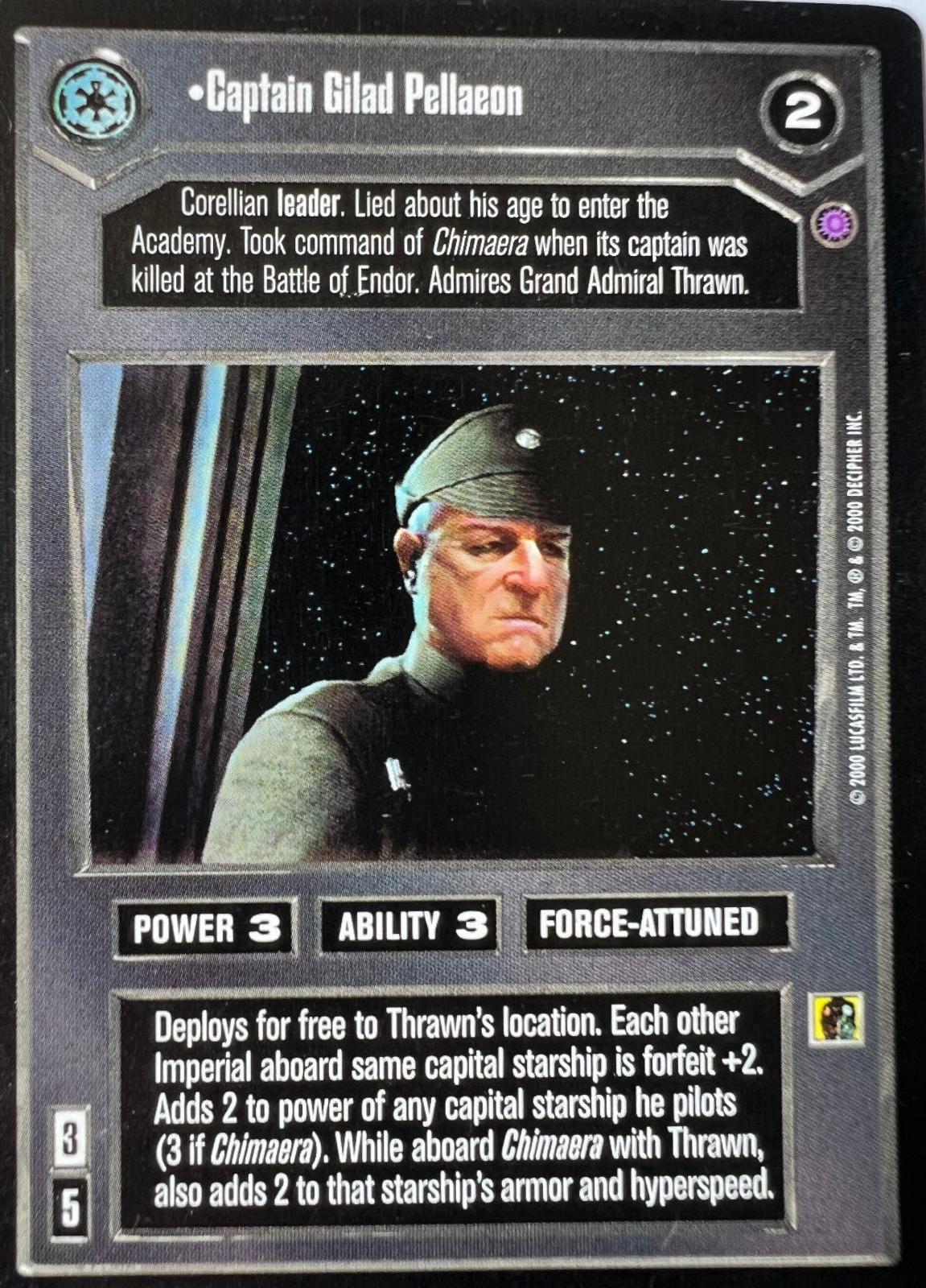 Captain Gilad Pellaeon Star Wars CCG Reflections II