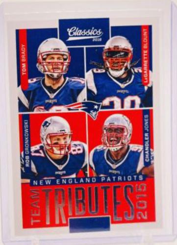 Brady, Gronkowski, Blount, Jones #15 Football Cards 2016 Panini Classics Team Tributes